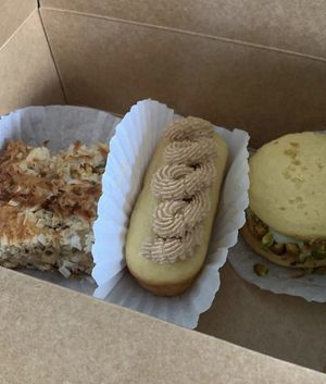 A trio of vegan desserts to go! All delish!  at The Gentle Giant Cafe in Pitman