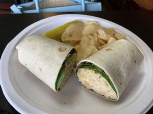 The chickpea wrap was the best I ever had! at The Gentle Giant Cafe in Pitman
