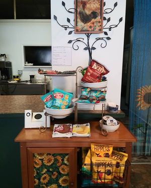 Small, comfortable vegan cafe with quiet, calm atmosphere. at The Gentle Giant Cafe in Pitman