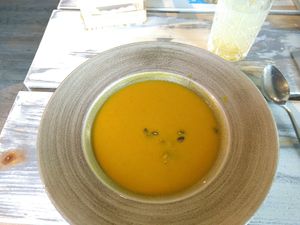 Kürbissuppe at Dii:ke in Sankt Peter-ording
