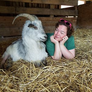 Best day ever. at Farm Sanctuary in Watkins Glen