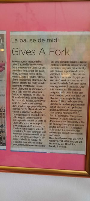  at Gives a Fork in Geneva