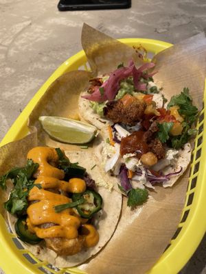 Three different tacos 🌮   at Gives a Fork in Geneva