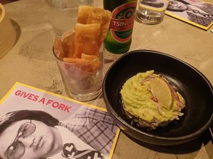 Jackfruit ceviche at Gives a Fork in Geneva