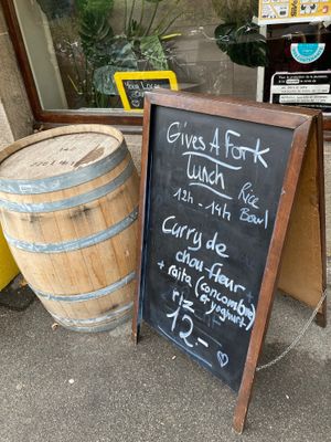 The only choice on their menu 😅 at Gives a Fork in Geneva