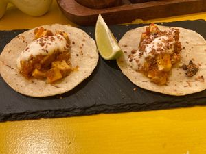 Wanna be tacos with tofu at Gives a Fork in Geneva