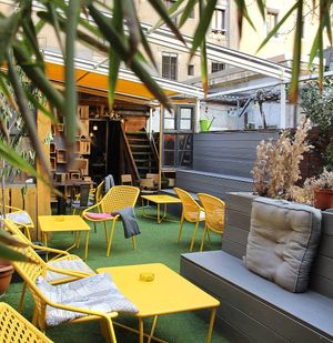 Cute little courtyard at the back of the restaurant. at Gives a Fork in Geneva