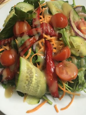 Rainbow Salad -can be served with chickpeas  at Indigo Cafe in Portrush