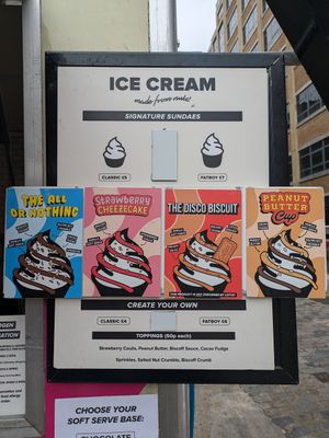 Menu at DÁPPA in East London