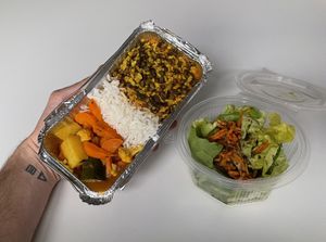 Dhal + salad 17.- (ask for Recircle container to limit waste) at Casa Miracoli in Biel