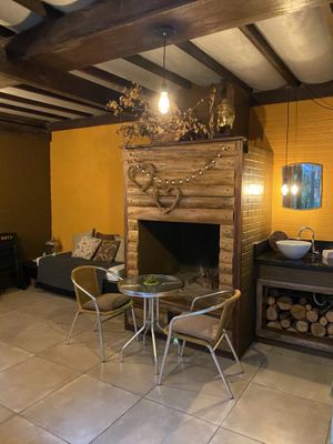 Fireplace at Currys Coffee & Tea in Blumenau