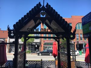 Outdoor seating at Siam Orchid in Concord