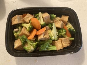 Pan fried tofu, and broccoli  at Siam Orchid in Concord