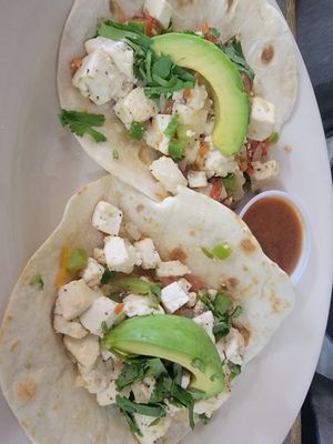 Tofu tacos (ordered 2) at Depot Cafe in Frisco