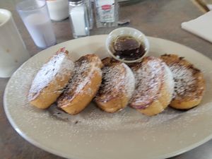 Vegan French toast at Depot Cafe in Frisco