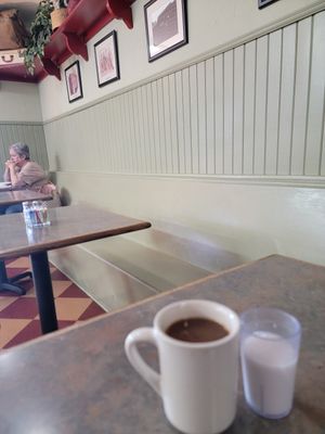 Seating area at Depot Cafe in Frisco