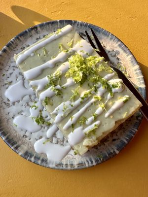 Key lime pie  at Pele Surf Shack in Hook Of Holland
