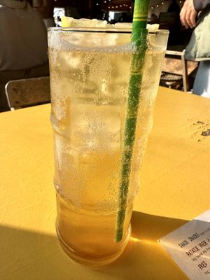 Homemade iced tea  at Pele Surf Shack in Hook Of Holland