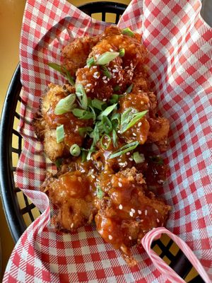 Fried cauliflower   at Pele Surf Shack in Hook Of Holland
