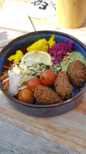 Falafel bowl at Pele Surf Shack in Hook Of Holland