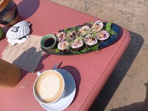 Sushi on the beach at Pele Surf Shack in Hook Of Holland