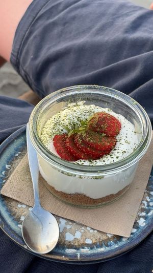 lime cake for the dessert at Pele Surf Shack in Hook Of Holland