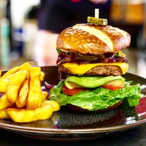 The big kahuna vegan burger at Pele Surf Shack in Hook Of Holland