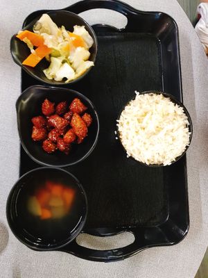 Small cai fan . Choose 2 instead of 3 dishes at Greendot - Orchard in Central Singapore