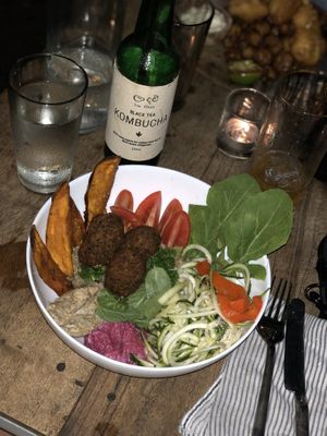 Vegan falafel bowl  at Ceylon Sliders in Weligama