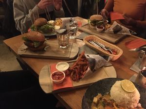 Great variety of food, from burgers to pizza to wok. They have nice music, nice decor and just a very nice cozy atmosphere  Highly recommend if you’re going with a group. at Urban Kitchen in Heidelberg