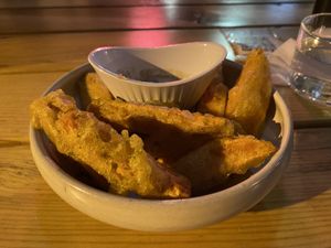 Sweet potato tempura at O Gambuzino in Lisbon