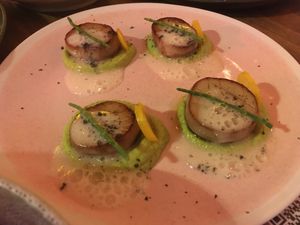 King oyster mushrooms like scallops at O Gambuzino in Lisbon