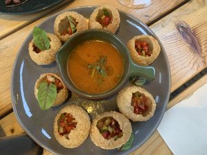 Fermented gazpacho, order this  at O Gambuzino in Lisbon