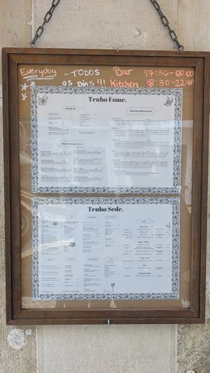 Menu at O Gambuzino in Lisbon