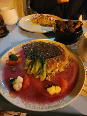 Tofu katzu (just okay, didn't realize that the breading for the tofu would be sweet) at O Gambuzino in Lisbon