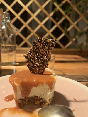 Cheesecake with caramel and sesame  at O Gambuzino in Lisbon