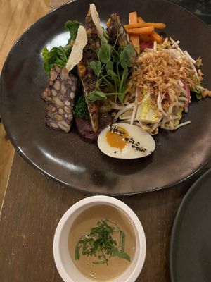 Gado gado with satay sauce  at O Gambuzino in Lisbon