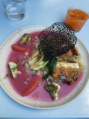 Look at this. The tofu was amazing!  at O Gambuzino in Lisbon