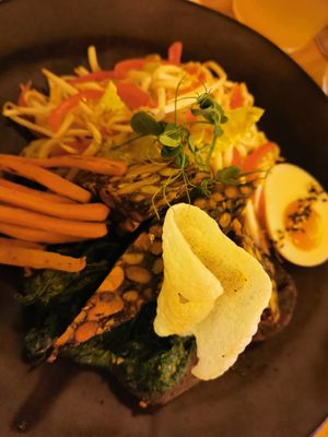 Tempeh at O Gambuzino in Lisbon