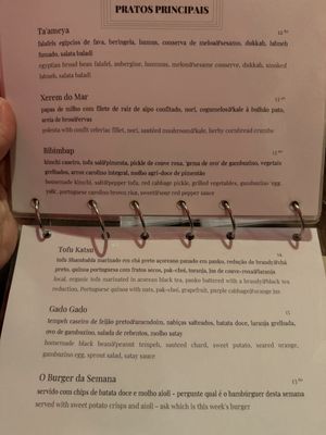Menu  at O Gambuzino in Lisbon