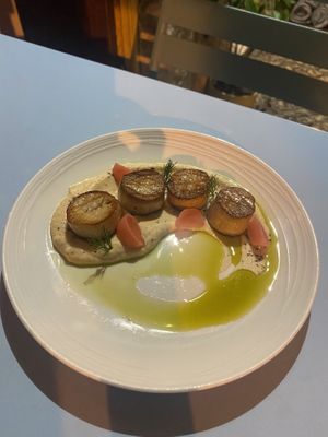 Mushroom “scallops”  at O Gambuzino in Lisbon