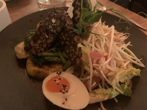 Gado Gado up closer (the tempeh had a fishy taste and idk how they created it!!)   at O Gambuzino in Lisbon