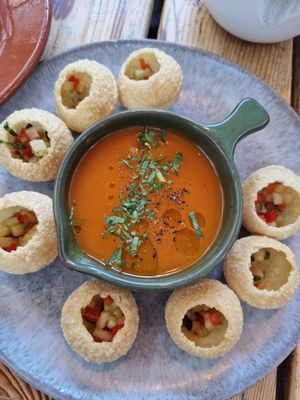 Gazpacho at O Gambuzino in Lisbon