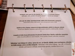 Menu at O Gambuzino in Lisbon