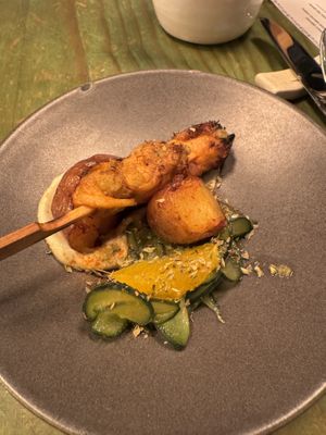 Lions mane yakitori  at O Gambuzino in Lisbon