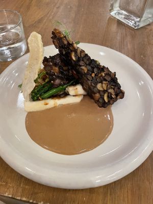 Black bean tempeh   at O Gambuzino in Lisbon