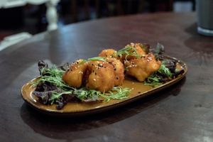 Cauliflower Gochujang - crispy, sticky (vegan, gf)  at O Gambuzino in Lisbon