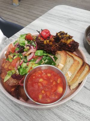 Vegan hash at Slice of Cornwall in Falmouth