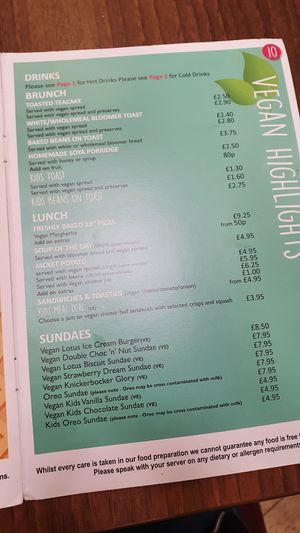 Plenty of options for lunch! at Cadwaladers in Tenby