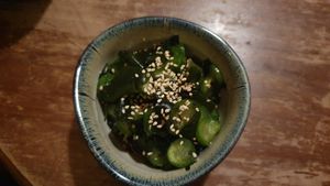 Cucumber and seaweed salad at Ooki in Zurich